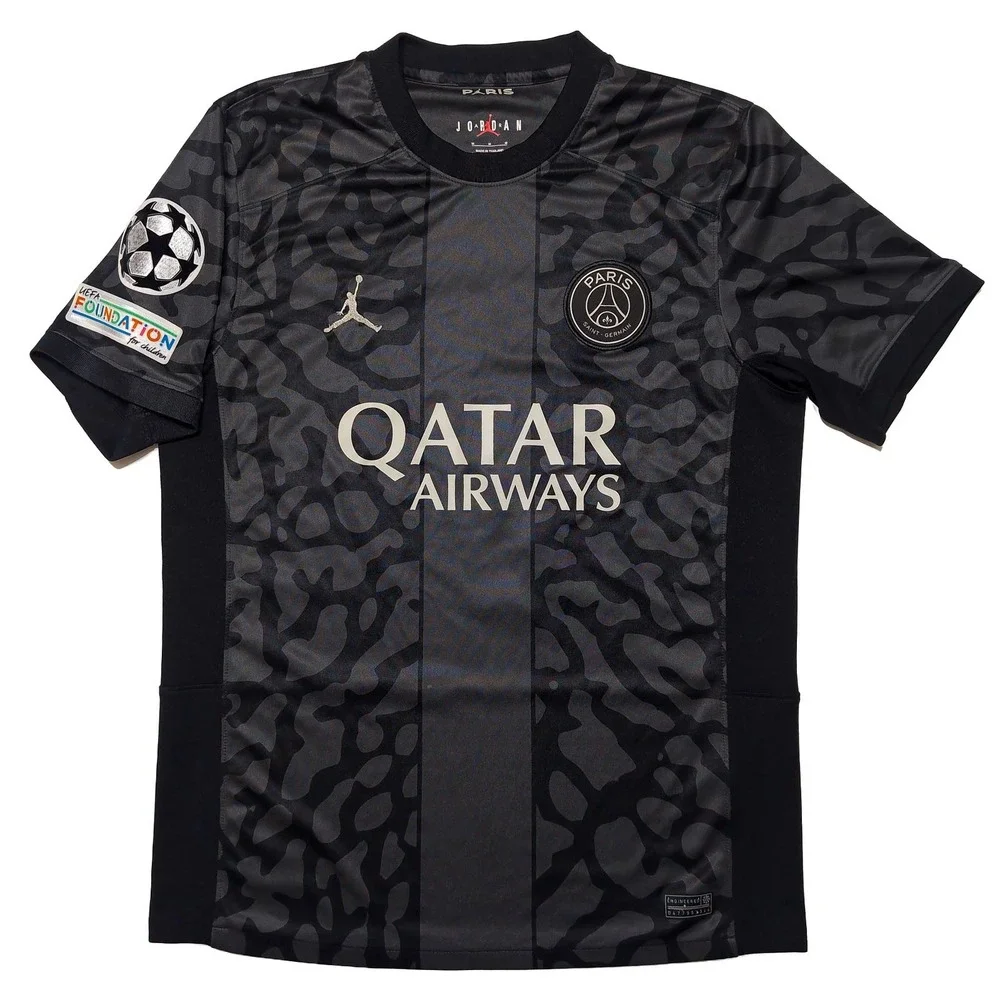 Jordan Paris Saint Germain Jersey Men M Black Mbappe 2023-24 3rd Kit PSG DX9823